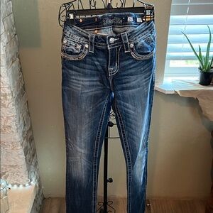 Miss Me Dark Blue Straight Leg Jeans